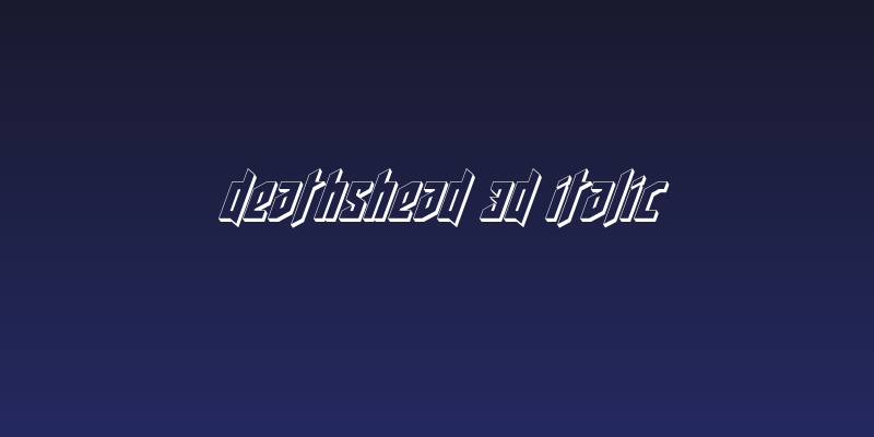 Deathshead 3D Italic Social Header