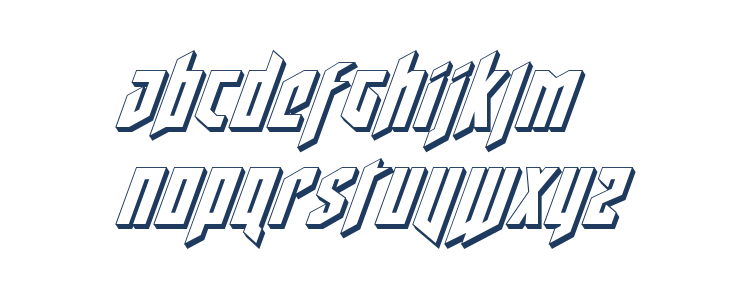 Deathshead 3D Italic Lowercase