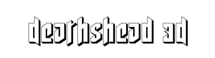 Deathshead 3D  नि: शुल्क फ़ॉन्ट्स डाउनलोड