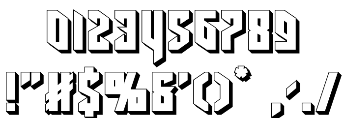 Deathshead 3D Font OTHER CHARS