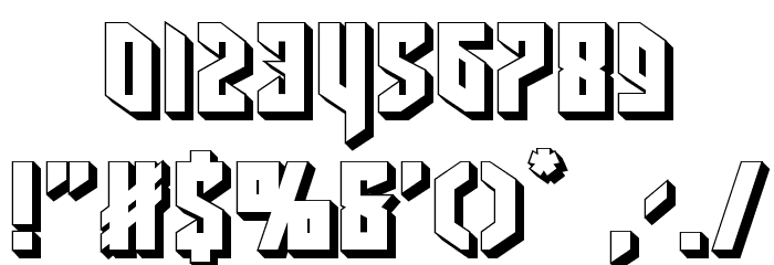Deathshead 3D Font OTHER CHARS
