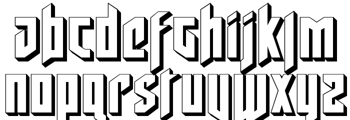 Deathshead 3D Font LOWERCASE
