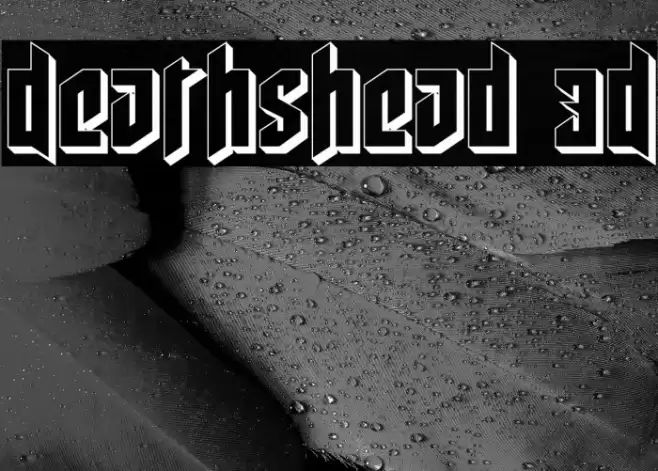 Deathshead 3D Font examples