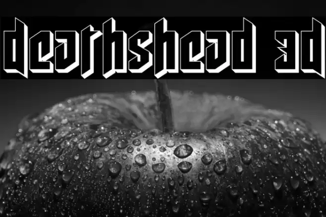 Deathshead 3D Font examples