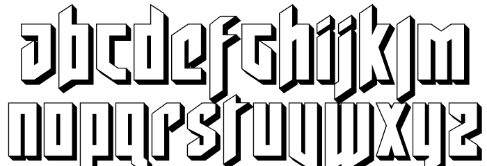 Deathshead 3D Font LOWERCASE