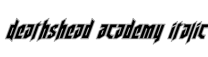 Deathshead Academy Italic  नि: शुल्क फ़ॉन्ट्स डाउनलोड