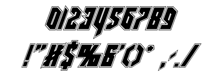 Deathshead Academy Italic Font OTHER CHARS