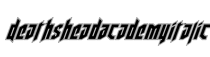 Deathshead Academy Italic  Скачать бесплатные шрифты