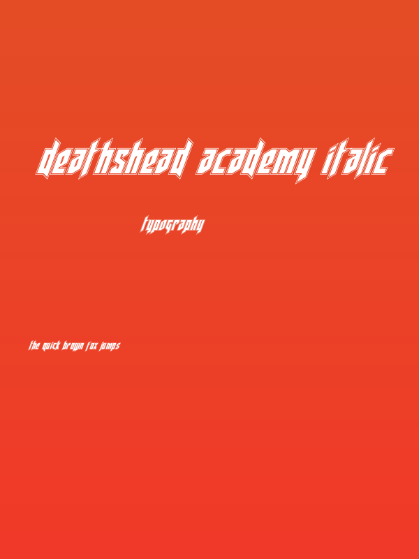 Deathshead Academy Italic Poster