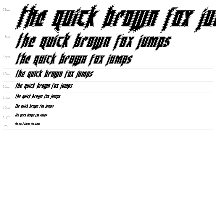 Deathshead Academy Italic Waterfall