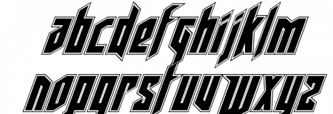 Deathshead Academy Italic फ़ॉन्ट अपरकेस