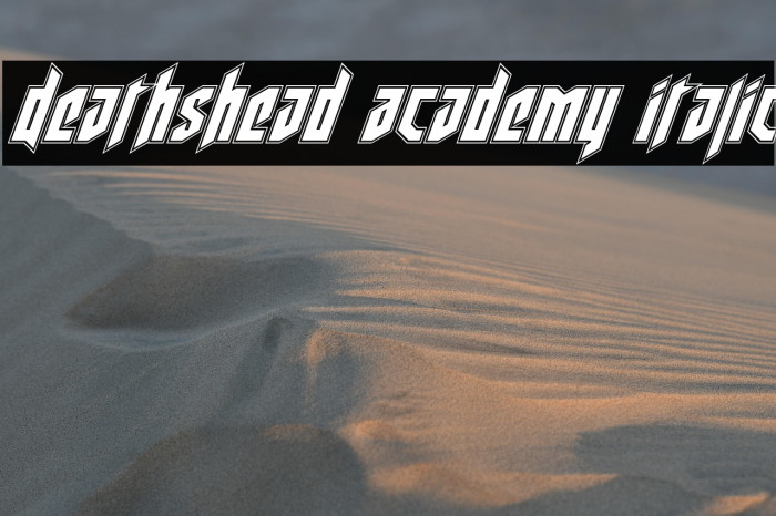 Deathshead Academy Italic Example 3