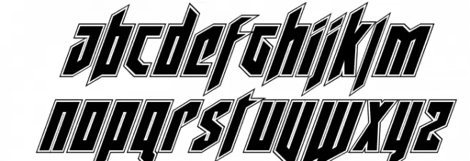 Deathshead Academy Italic फ़ॉन्ट लोअरकेस