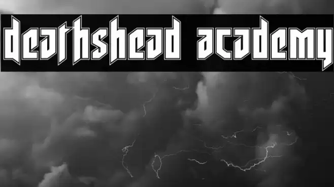 Deathshead Academy Font examples