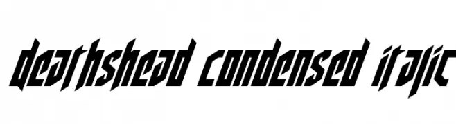 Deathshead Condensed Italic  Скачать бесплатные шрифты