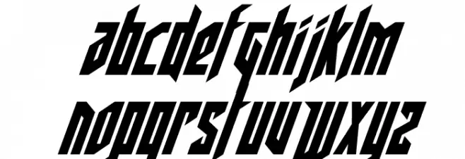 Deathshead Condensed Italic Polices MAJUSCULES