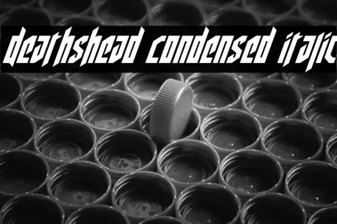 Deathshead Condensed Italic Font examples