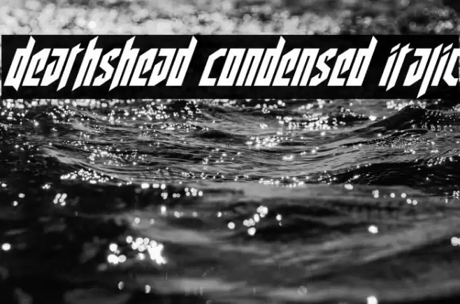 Deathshead Condensed Italic Font examples