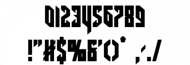 Deathshead Condensed Font OTHER CHARS