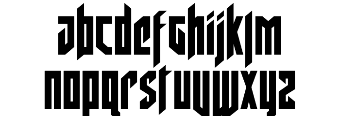 Deathshead Condensed Font LOWERCASE