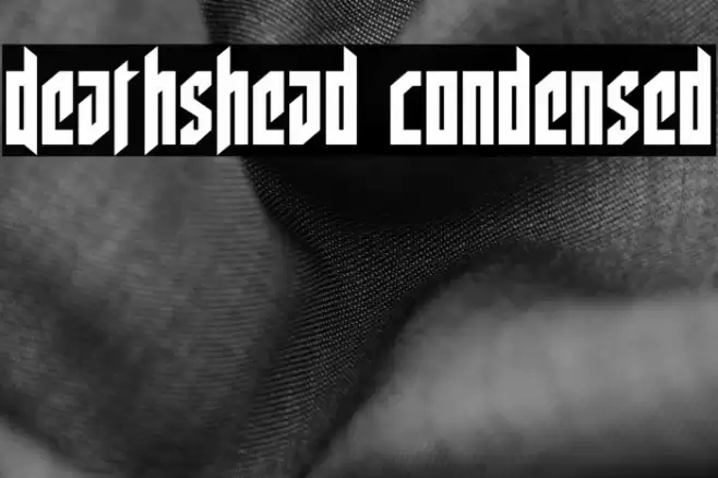 Deathshead Condensed Font examples