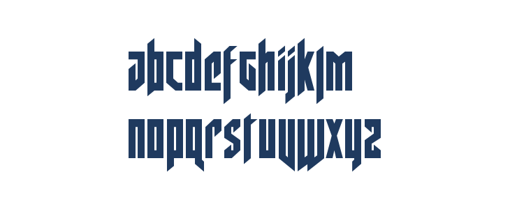 Deathshead Condensed Lowercase