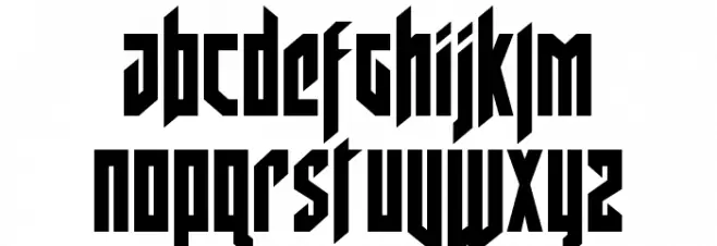 Deathshead Condensed Caratteri MINUSCOLO