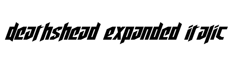 Deathshead Expanded Italic  Frei Schriftart Herunterladen