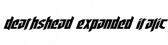 Deathshead Expanded Italic  Скачать бесплатные шрифты