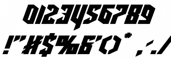 Deathshead Expanded Italic Font OTHER CHARS