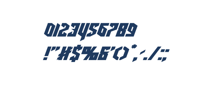 Deathshead Expanded Italic Other Characters