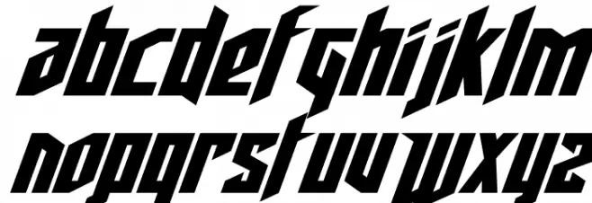 Deathshead Expanded Italic 字体 大写