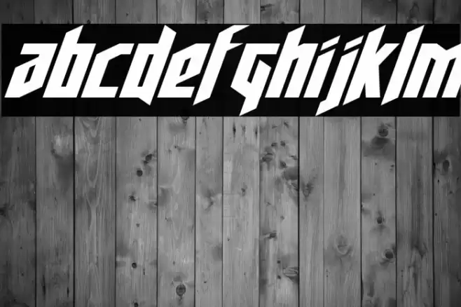 Deathshead Expanded Italic Font examples