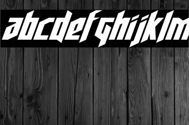 Deathshead Expanded Italic Font examples