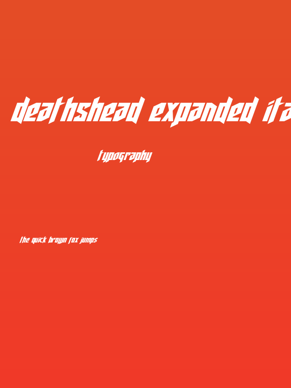 Deathshead Expanded Italic Poster