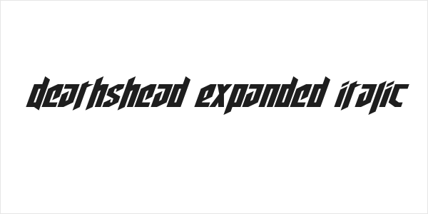 Deathshead Expanded Italic Logo