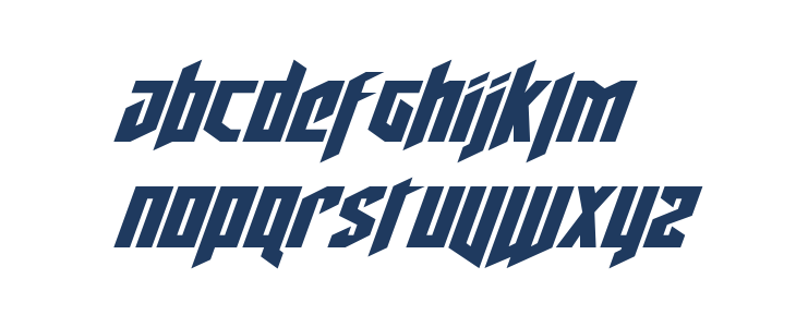 Deathshead Expanded Italic Lowercase