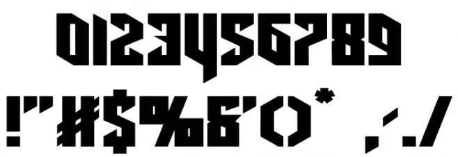 Deathshead Expanded Font OTHER CHARS