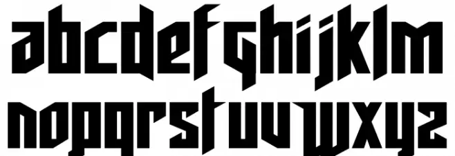 Deathshead Expanded Schriftart Groß