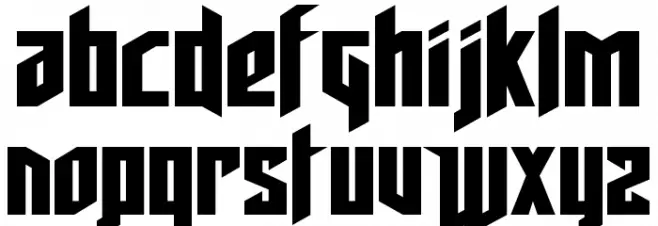 Deathshead Expanded Caratteri MAIUSCOLE