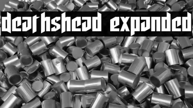 Deathshead Expanded Font examples