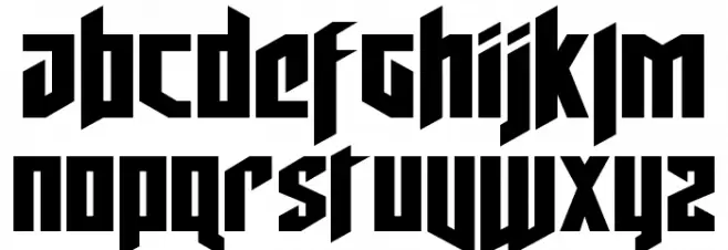 Deathshead Expanded フォント 小文字