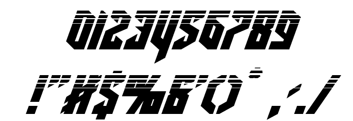 Deathshead Halftone Italic Font OTHER CHARS