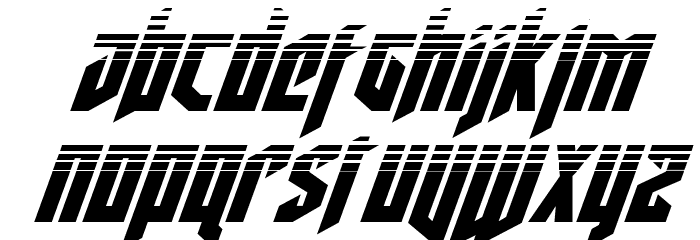 Deathshead Halftone Italic Font LOWERCASE
