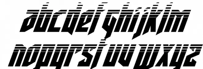 Deathshead Halftone Italic 字体 大写