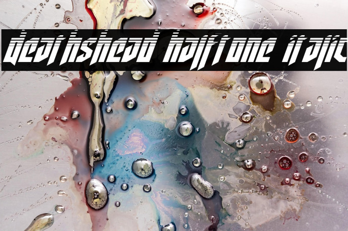 Deathshead Halftone Italic Example 1