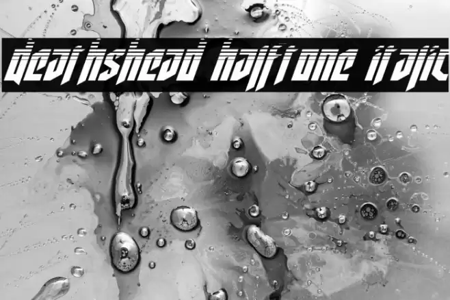 Deathshead Halftone Italic Font examples