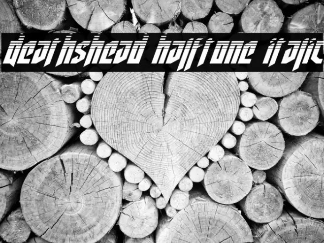 Deathshead Halftone Italic Font examples