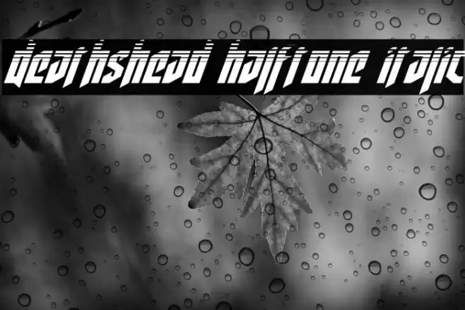 Deathshead Halftone Italic Font examples