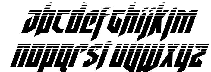 Deathshead Halftone Italic Font LOWERCASE